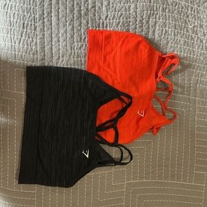 GymShark Black and Orange Sports Bras